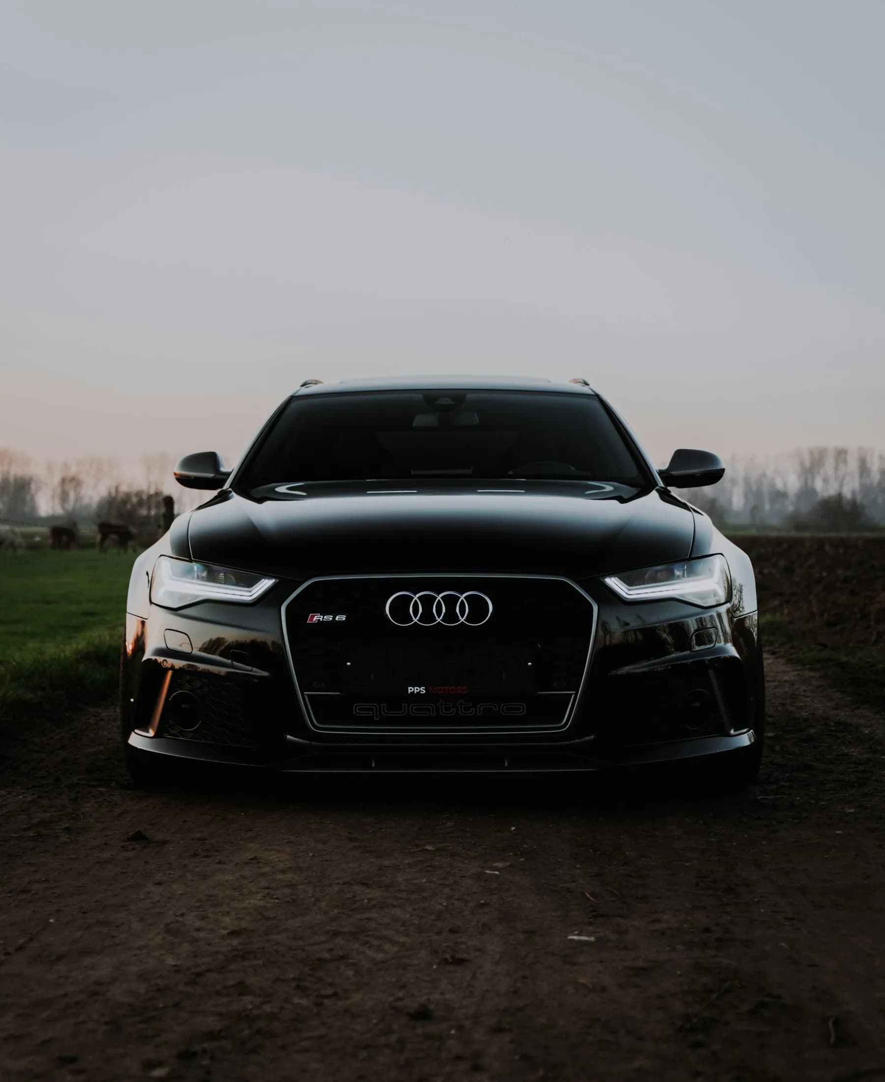 Black Audi RS 6 Avant wagon illustrating pre-owned SUVs and crossovers for sale in Oregon