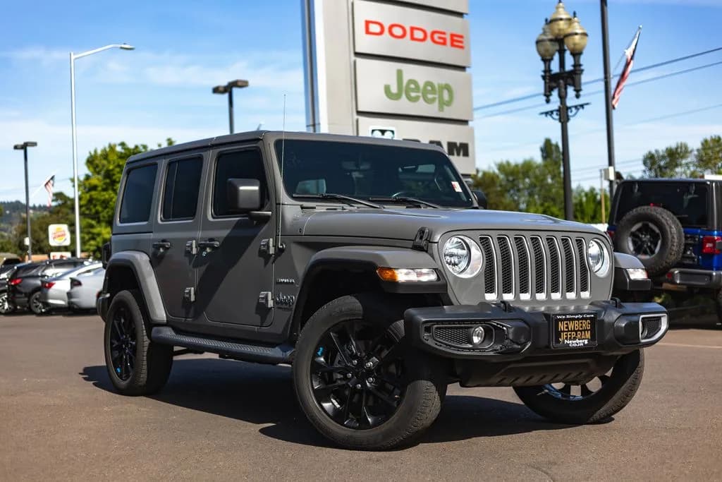 2021 Jeep Wrangler Unlimited Sahara in Gray Clearcoat for sale at Newberg CDJR in Newberg, Oregon
