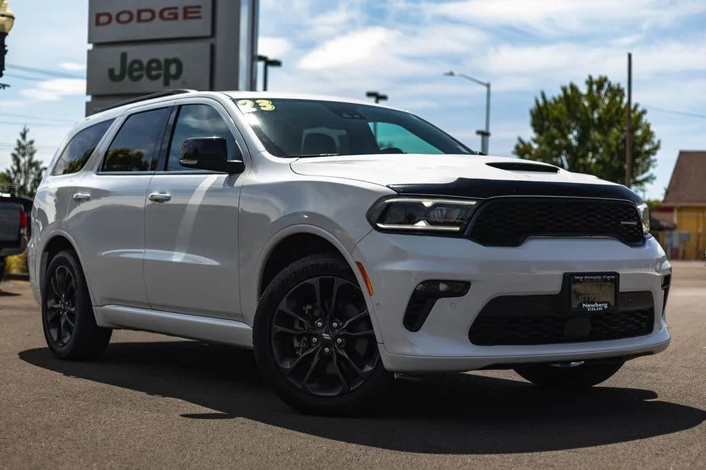 2023 Dodge Durango R/T Plus in White Knuckle Clearcoat for sale at Newberg CDJR in Newberg, Oregon