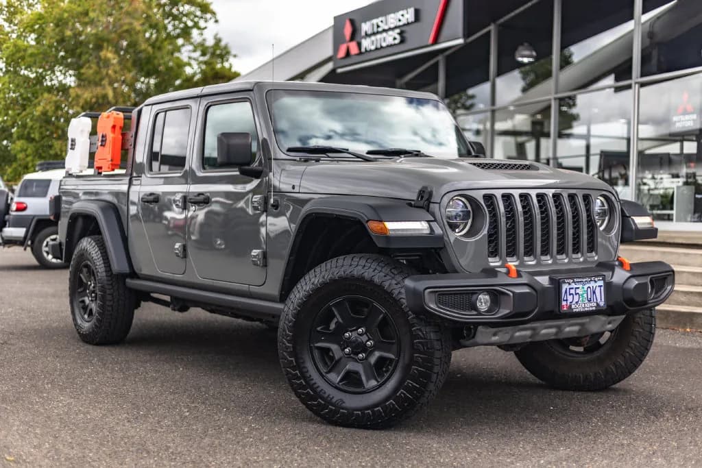 2021 Jeep Gladiator Mojave in Gray Clearcoat for sale at Roger Kehdi Mitsubishi near Portland, Oregon