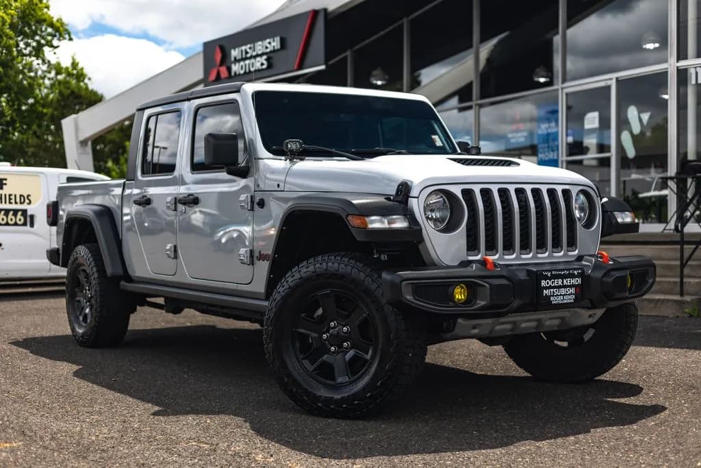 2022 Jeep Gladiator Mojave in Silver for sale at Roger Kehdi Mitsubishi near Portland, Oregon