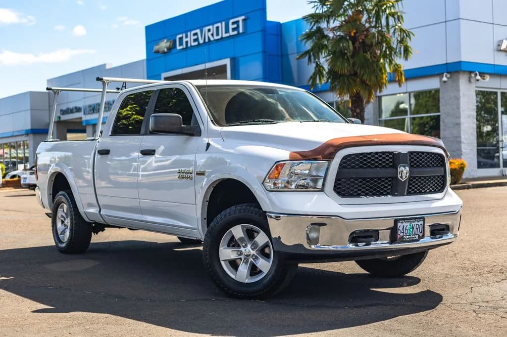 2015 Ram 1500 Outdoorsman in Bright White Clearcoat for sale at Newberg Chevrolet in Newberg, Oregon