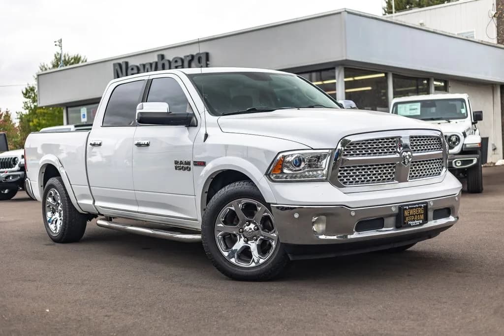 2015 Ram 1500 Laramie in Bright White Clearcoat for sale at Newberg CDJR in Newberg, Oregon
