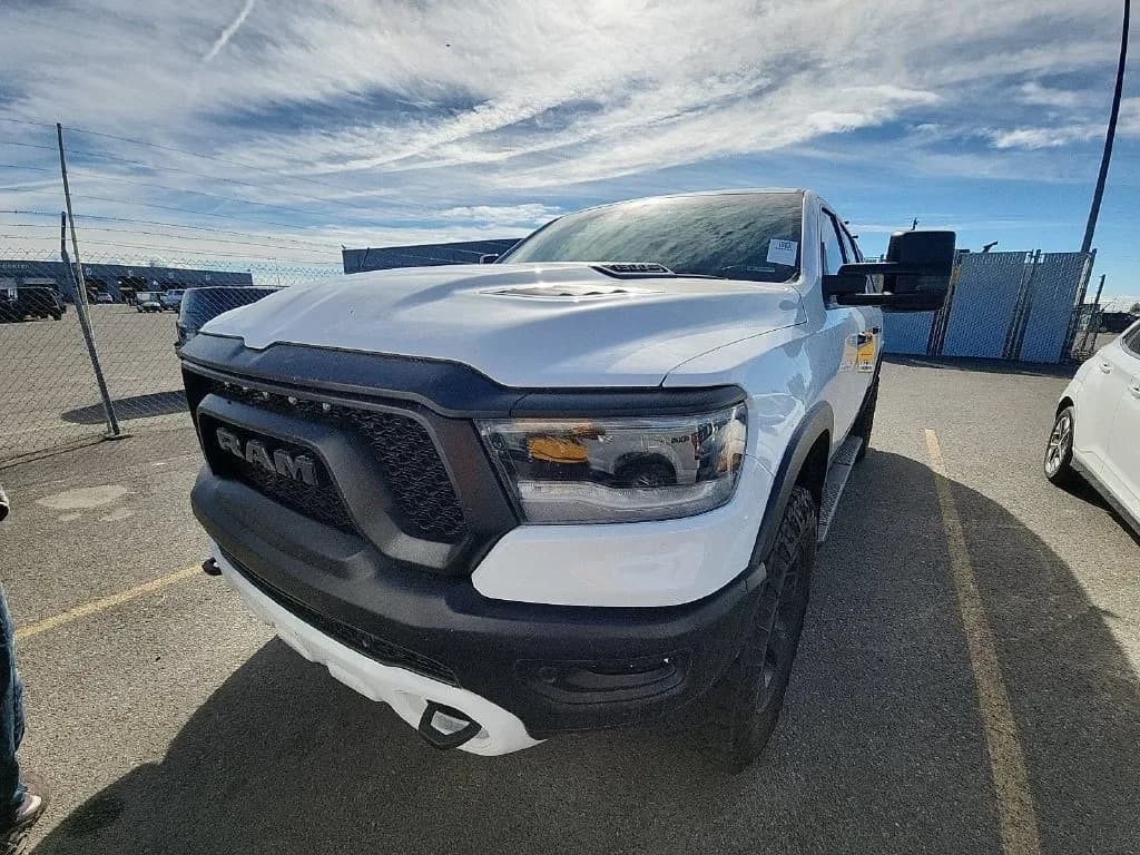 2019 Ram 1500 Rebel in Bright White Clearcoat for sale at Roger Kehdi Mitsubishi near Portland, Oregon, photo 1 of 5