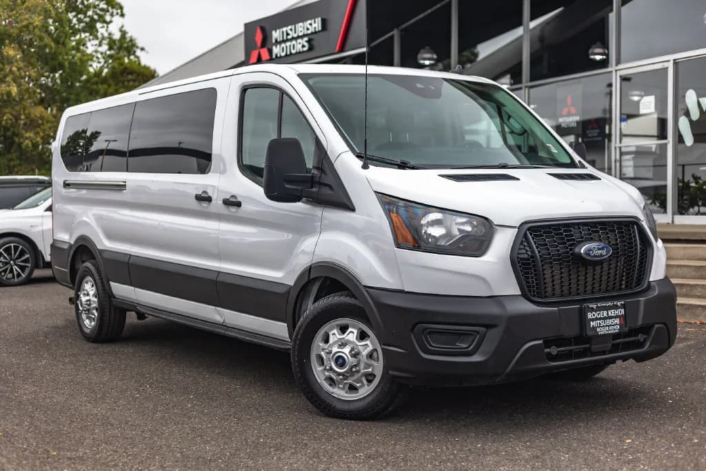 2024 Ford Transit 350 12 Passenger in Oxford White for sale at Roger Kehdi Mitsubishi near Portland, Oregon