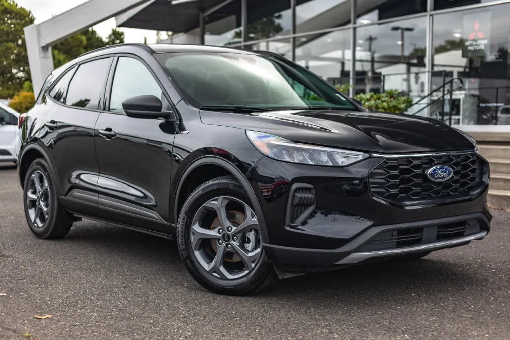 2025 Ford Escape ST-Line in Black Metallic for sale at Roger Kehdi Mitsubishi near Portland, Oregon