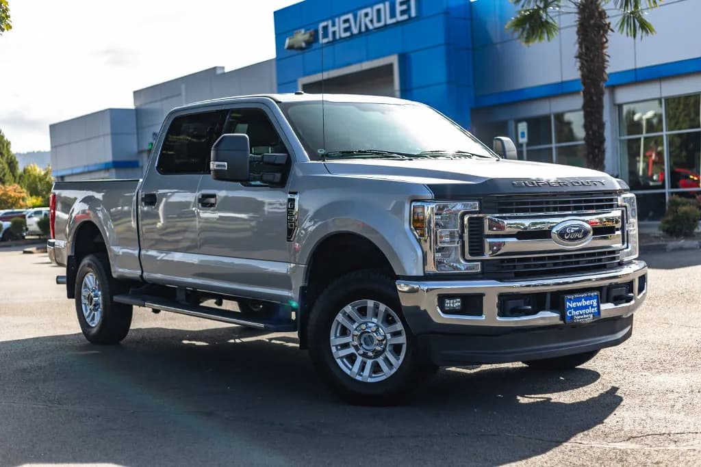 2018 Ford F-350 Super Duty XLT in Ingot Silver Metallic for sale at Newberg Chevrolet in Newberg, Oregon