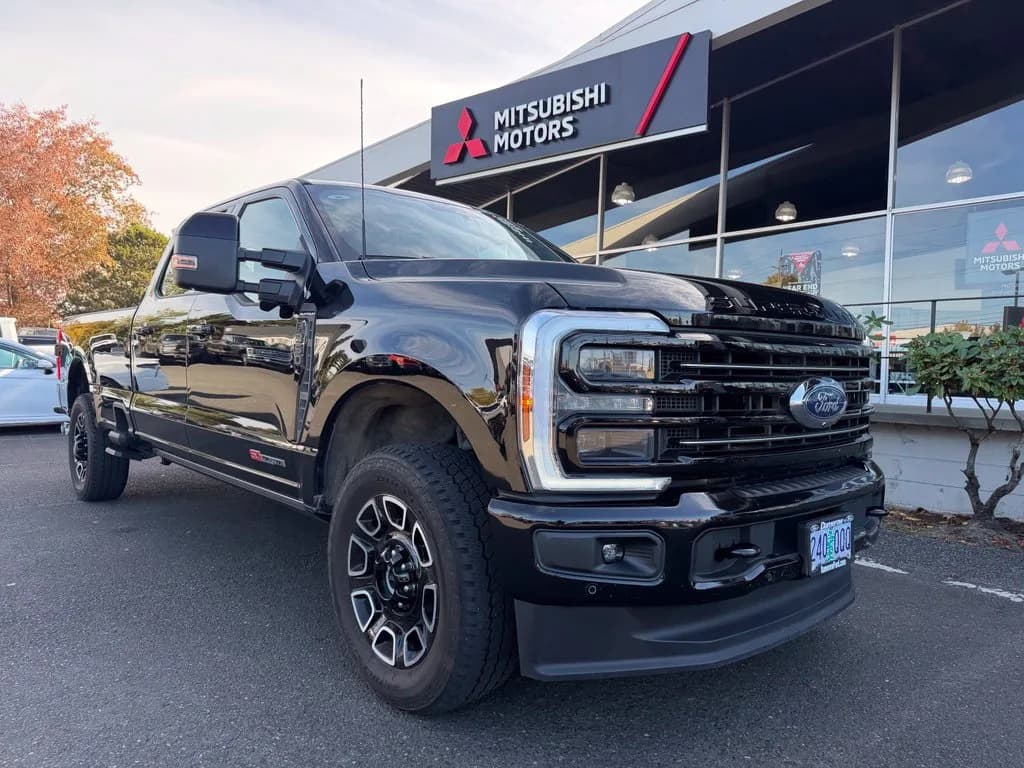 2025 Ford F-350 Super Duty Platinum in Black Metallic for sale at Roger Kehdi Mitsubishi near Portland, Oregon