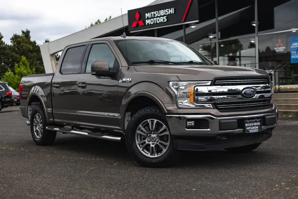 2018 Ford F-150 Lariat in Stone Gray for sale at Roger Kehdi Mitsubishi near Portland, Oregon
