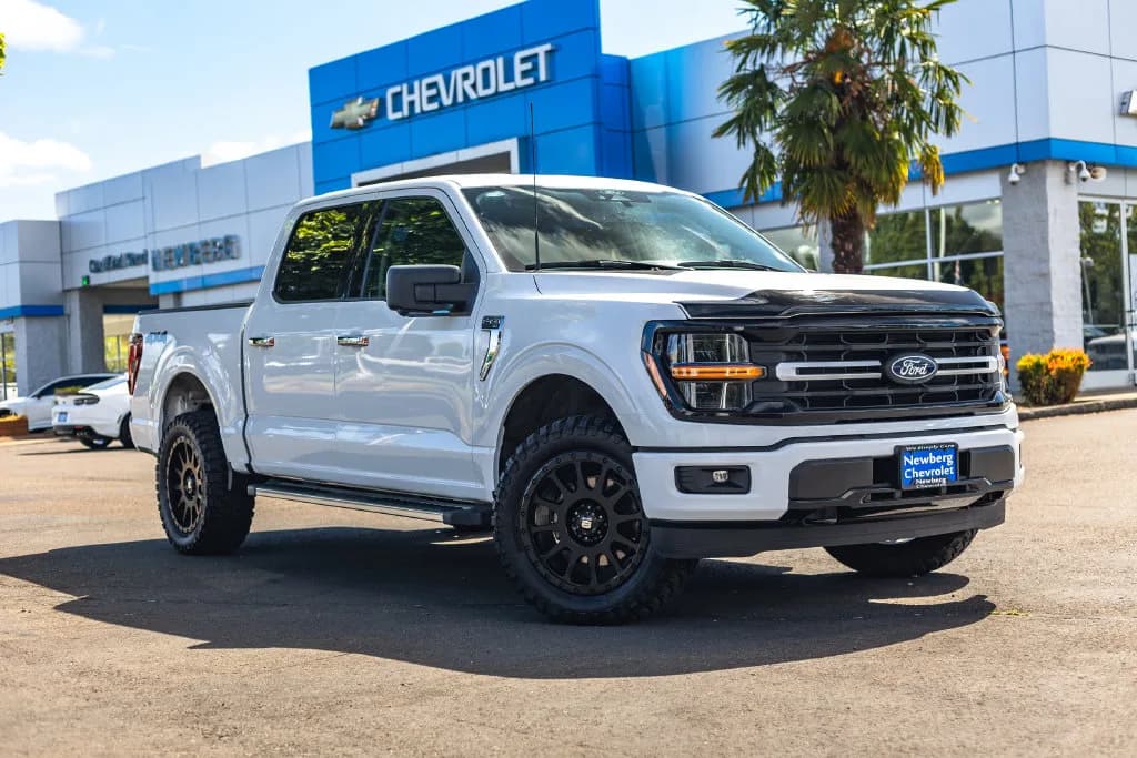 2024 Ford F-150 XLT in Oxford White for sale at Newberg Chevrolet in Newberg, Oregon