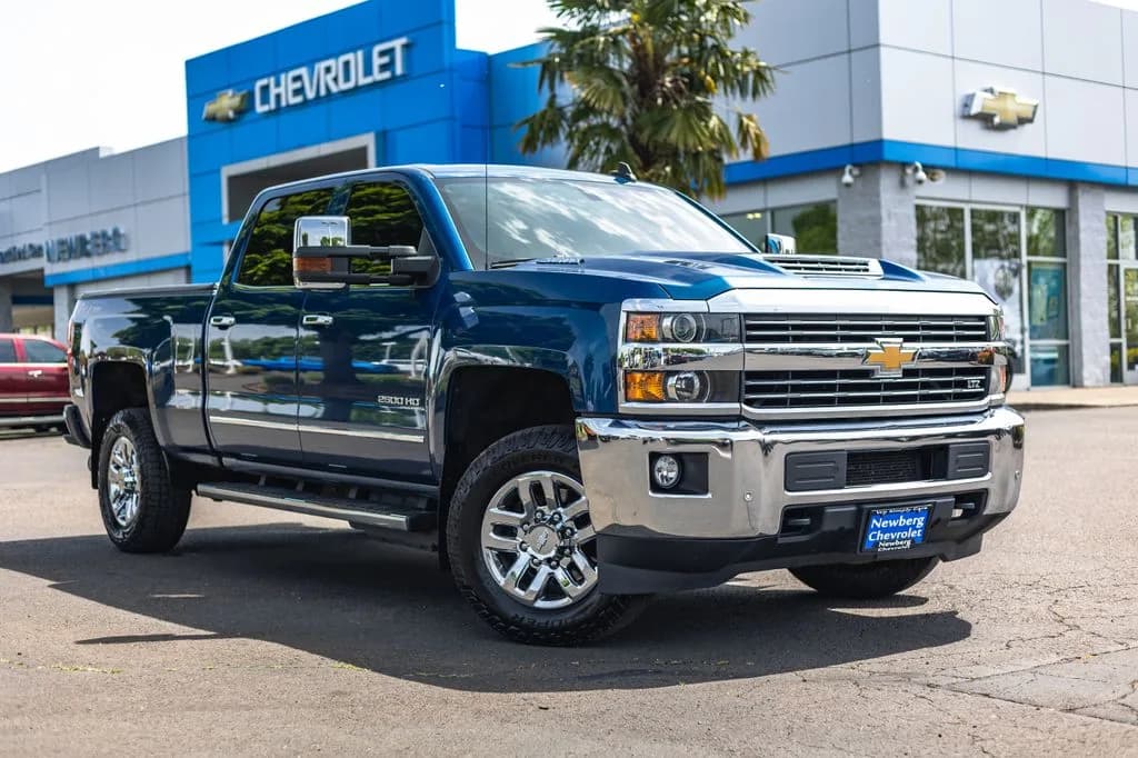 2019 Chevrolet Silverado 2500HD LTZ in Deep Ocean Blue for sale at Newberg Chevrolet in Newberg, Oregon