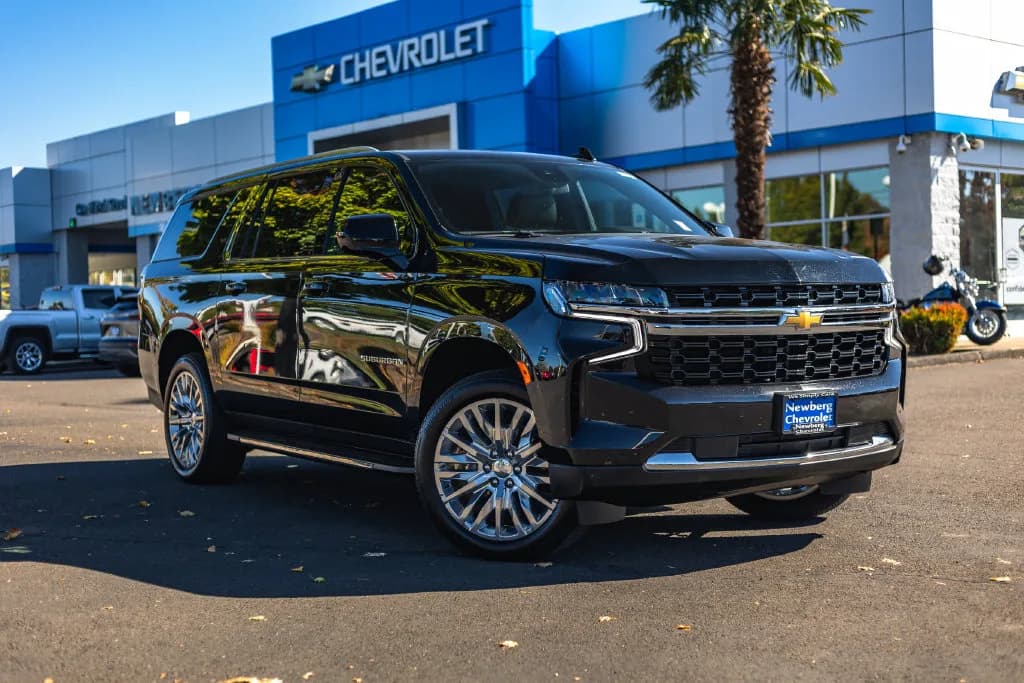 2024 Chevrolet Suburban LS in Black for sale at Newberg Chevrolet in Newberg, Oregon, photo 1 of 33