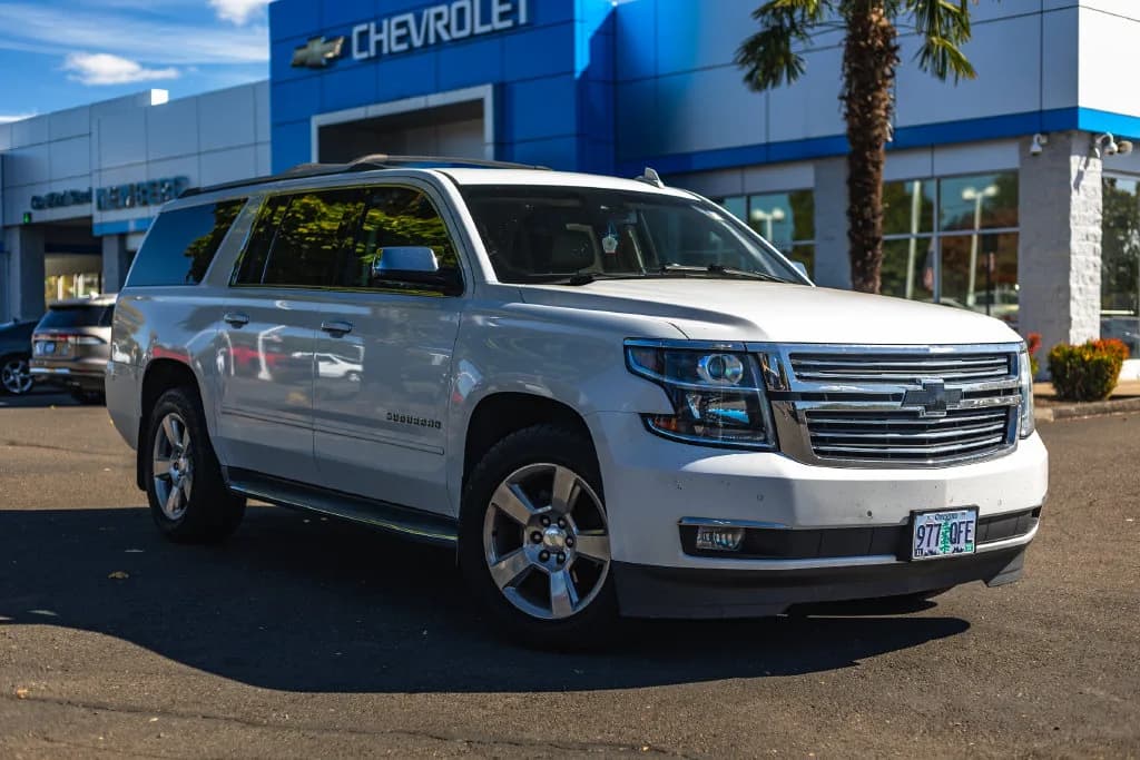 2016 Chevrolet Suburban LTZ in Pearl for sale at Newberg Chevrolet in Newberg, Oregon, photo 1 of 10