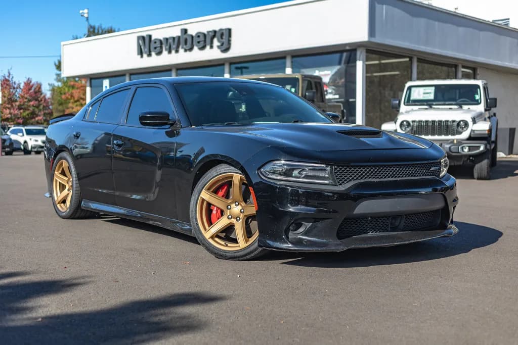 2016 Dodge Charger SRT 392 in Pitch Black Clearcoat for sale at Newberg CDJR in Newberg, Oregon, photo 1 of 10