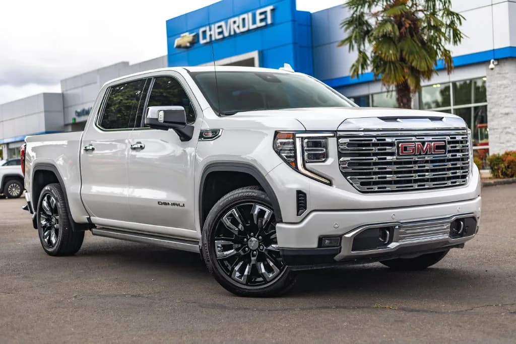 2022 GMC Sierra 1500 Denali in White for sale at Newberg Chevrolet in Newberg, Oregon