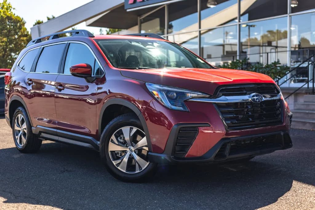 2025 Subaru Ascent Premium in Crimson Red Pearl for sale at Roger Kehdi Mitsubishi near Portland, Oregon
