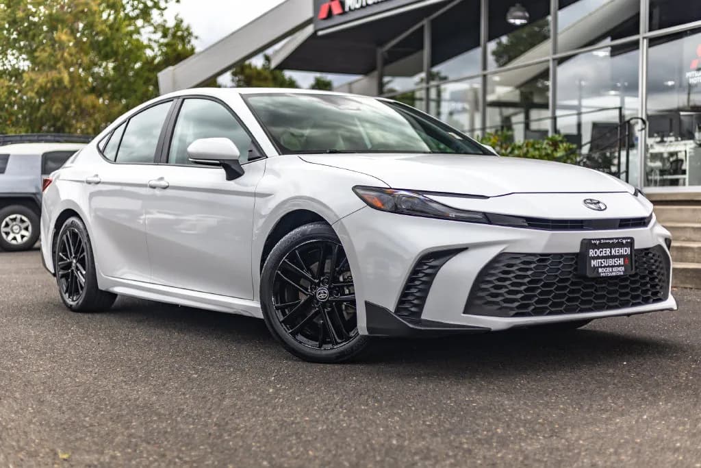 2025 Toyota Camry SE in Ice for sale at Roger Kehdi Mitsubishi near Portland, Oregon