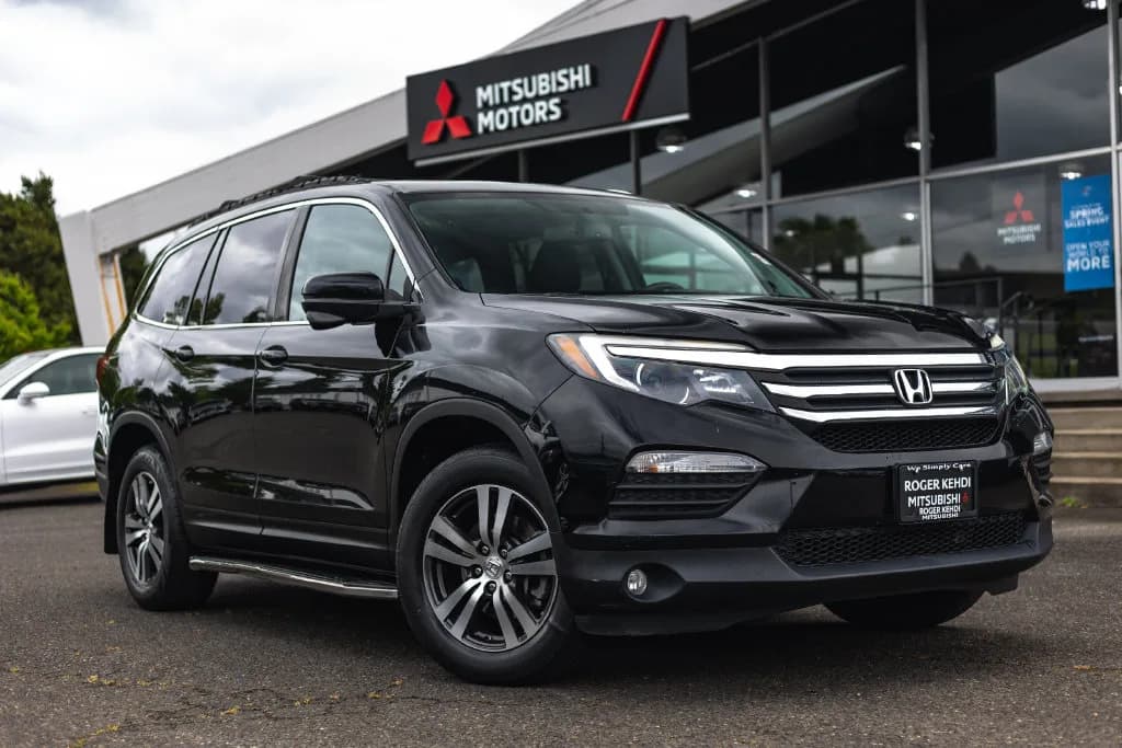 2017 Honda Pilot EX-L in Crystal Black Pearl for sale at Roger Kehdi Mitsubishi near Portland, Oregon