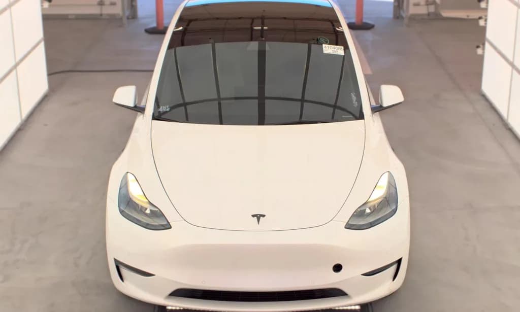 2022 Tesla Model Y Performance in Pearl White Multi-Coat for sale at Roger Kehdi Mitsubishi near Portland, Oregon