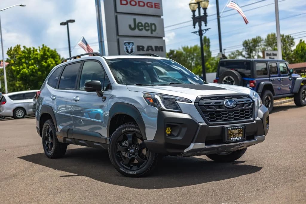 2024 Subaru Forester Wilderness in Ice Silver Metallic for sale at Newberg CDJR in Newberg, Oregon