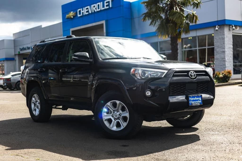 2024 Toyota 4Runner SR5 Premium in Midnight Black Metallic for sale at Newberg Chevrolet in Newberg, Oregon