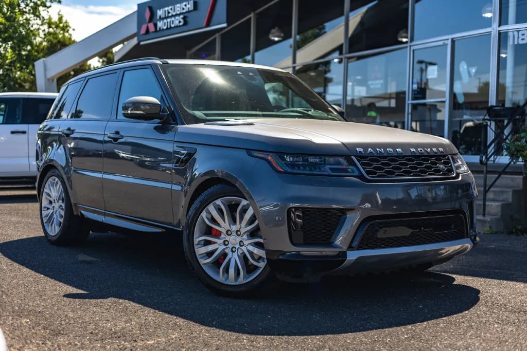 2019 Land Rover Range Rover Sport HSE in Bosphorus Gray Metallic for sale at Roger Kehdi Mitsubishi near Portland, Oregon