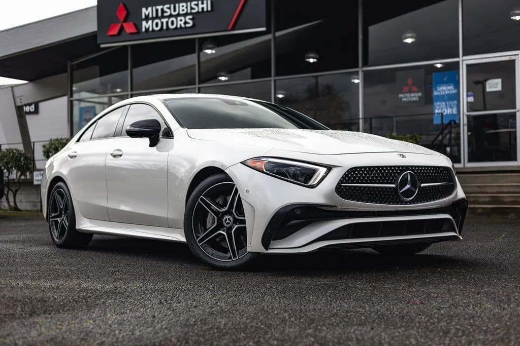 2022 Mercedes-Benz CLS 450 4MATIC® in Polar White for sale at Roger Kehdi Mitsubishi near Portland, Oregon