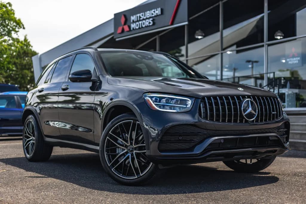 2022 Mercedes-Benz AMG GLC 43 4MATIC® in Graphite Gray Metallic for sale at Roger Kehdi Mitsubishi near Portland, Oregon