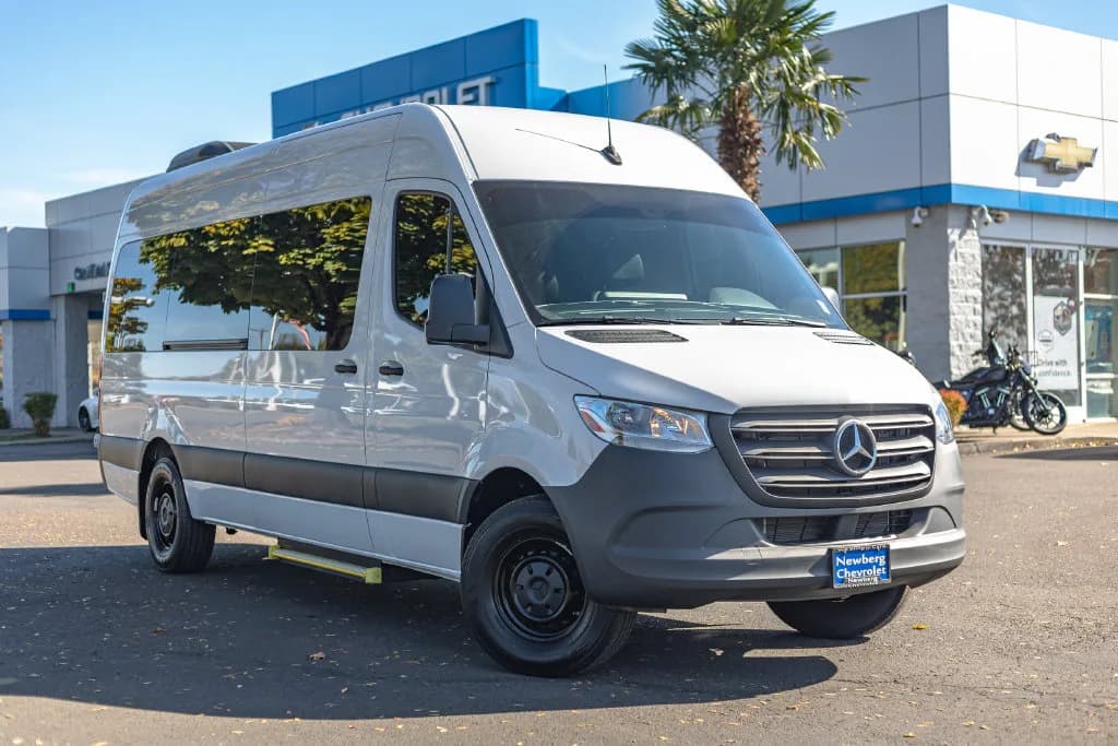 2024 Mercedes-Benz Sprinter High Roof in White for sale at Newberg Chevrolet in Newberg, Oregon