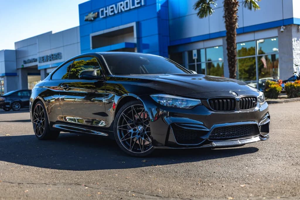 2018 BMW M4 Base in Black Sapphire Metallic for sale at Newberg Chevrolet in Newberg, Oregon