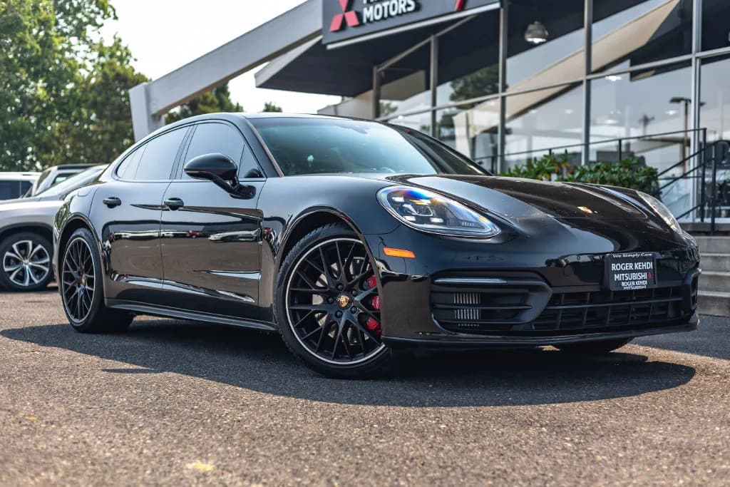 2021 Porsche Panamera 4S in Black for sale at Roger Kehdi Mitsubishi near Portland, Oregon