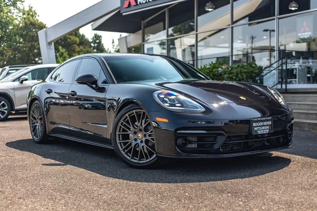 2023 Porsche Panamera 4 Platinum Edition in Black for sale at Roger Kehdi Mitsubishi near Portland, Oregon