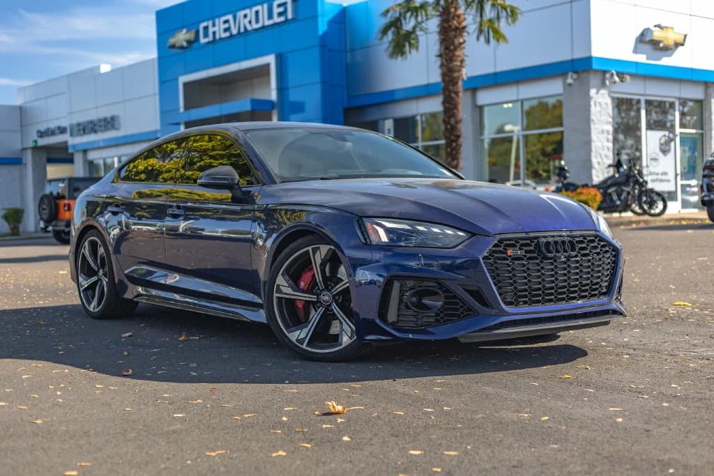2022 Audi RS 5 Sportback quattro in Blue for sale at Newberg Chevrolet in Newberg, Oregon